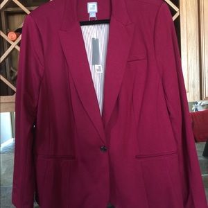 Women’s Sz 2X Burgundy Blazer NWT